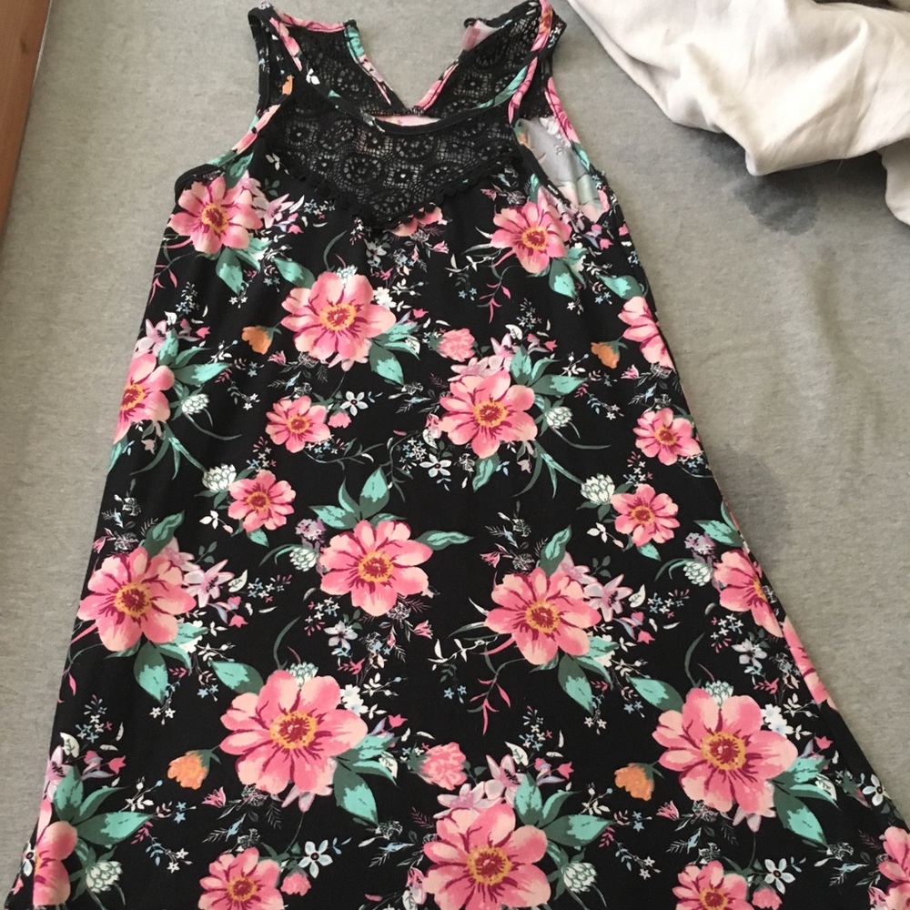 Black floral dress